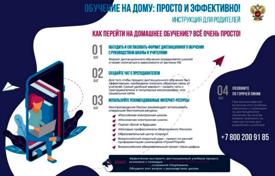 Плакат "Обучение на дому: просто и эффективно!" Плакат "Обучение на дому: просто и эффективно!"